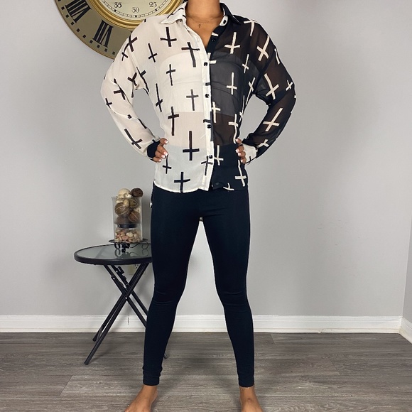 lounge soho women white and black top - Picture 2 of 3